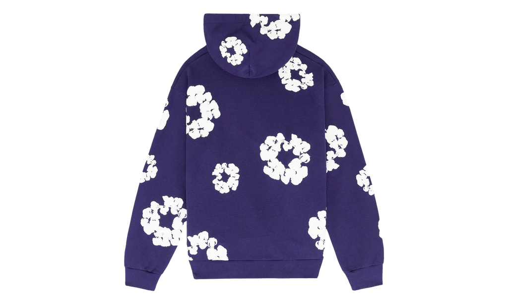 Cotton Wreath Hooded Sweatshirt "Purple" DT376