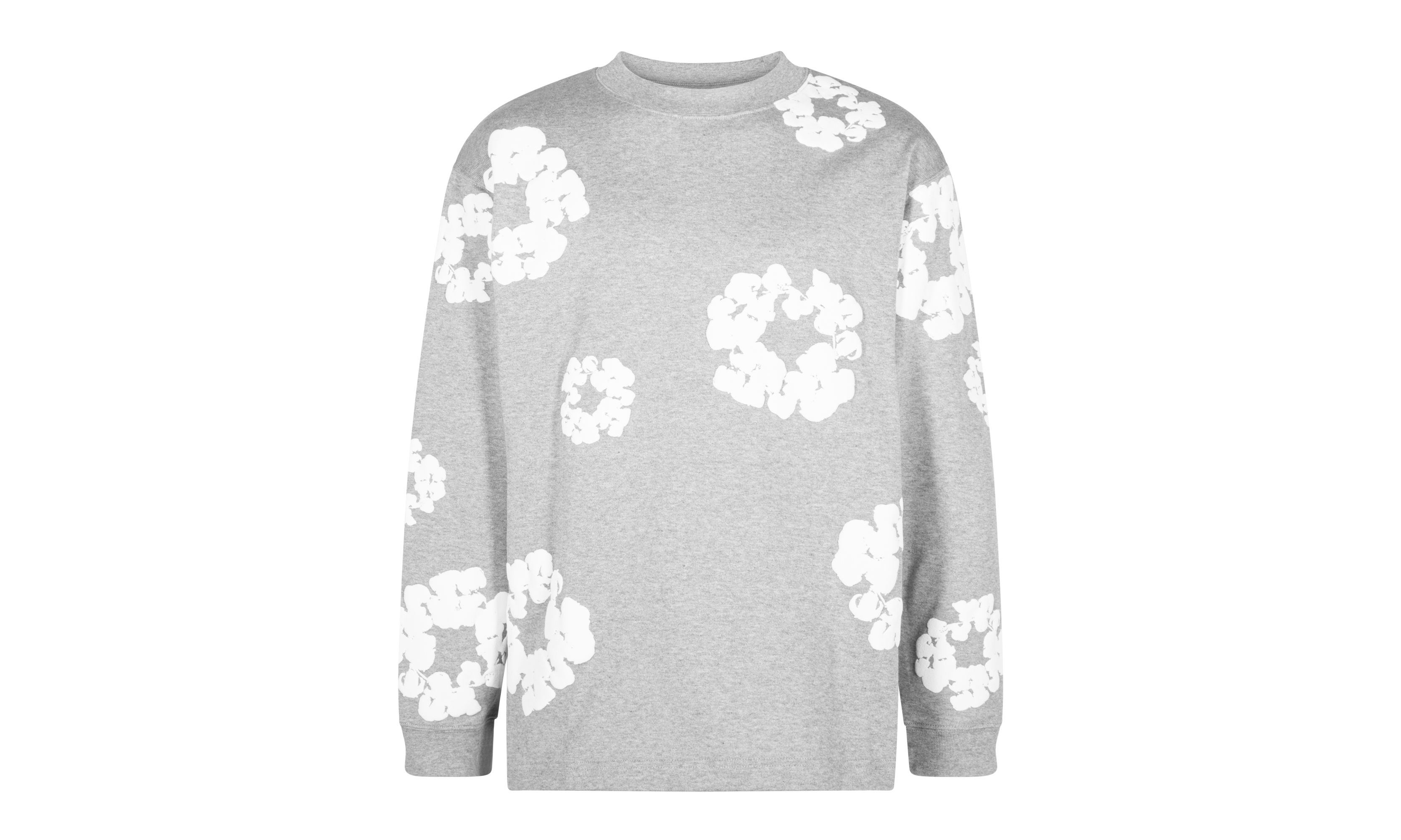 Long Sleeve Cotton Wreath Tee "Grey" DT055