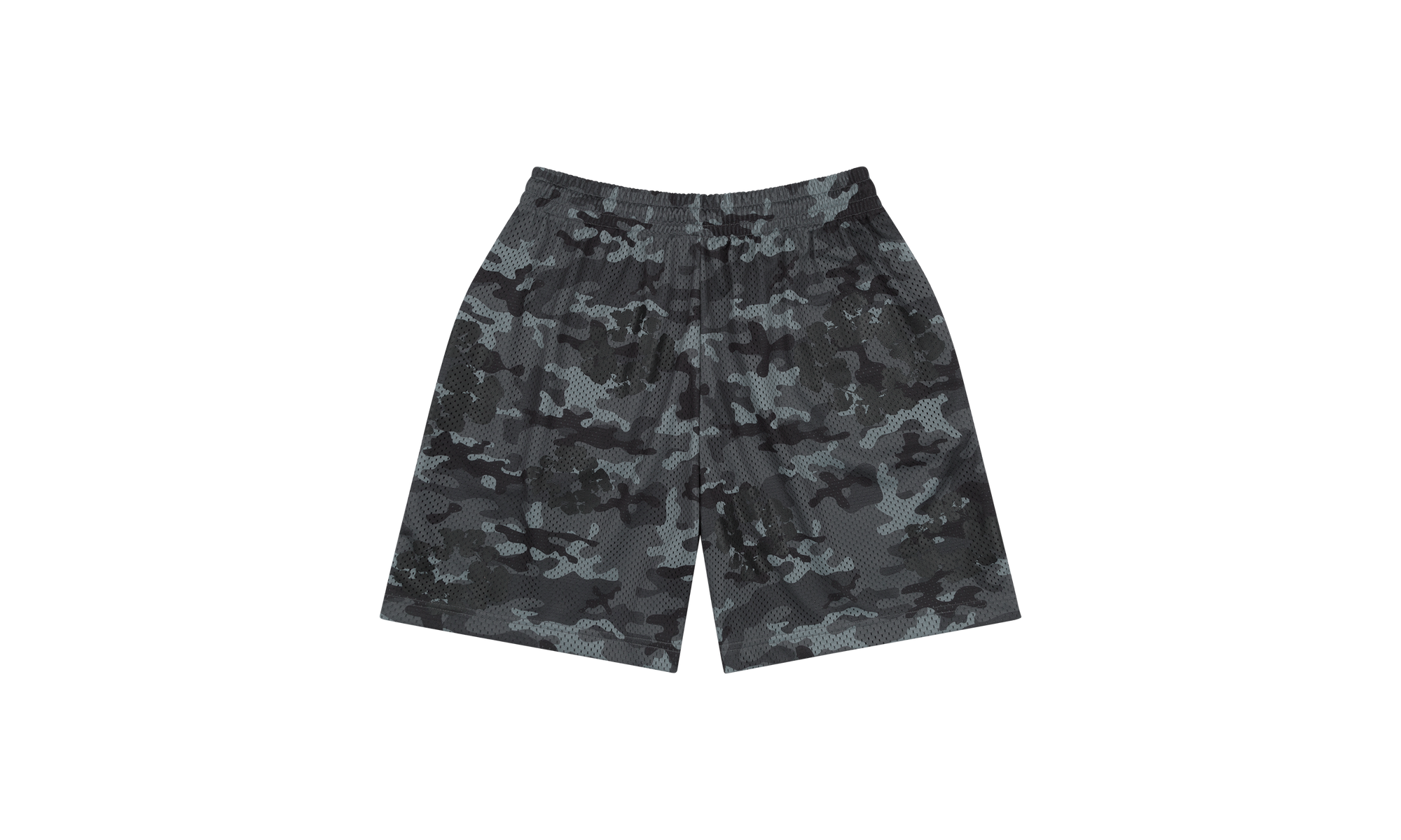Camo Cotton Wreath Mesh Shorts "Black" DT174
