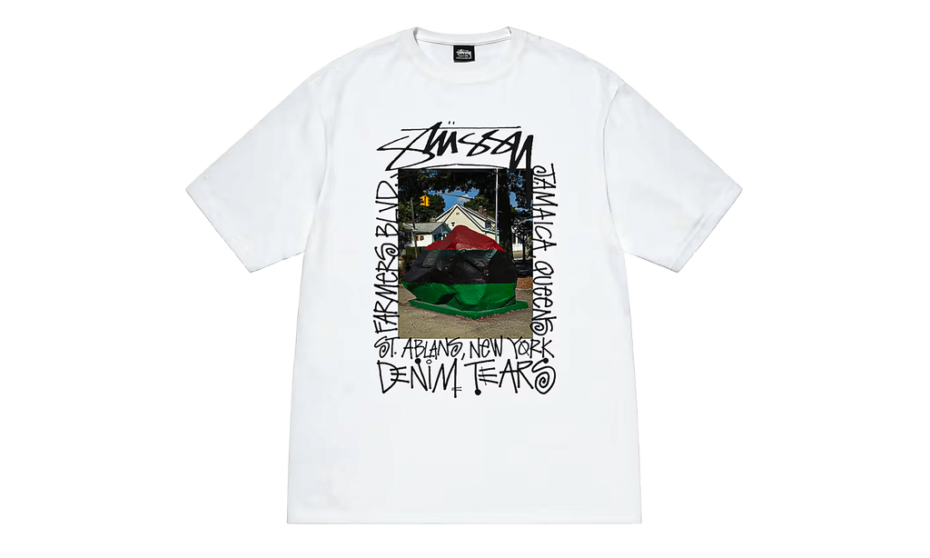 Stussy Farmers Blvd Short Sleeve Tee Shirt "White" DT309