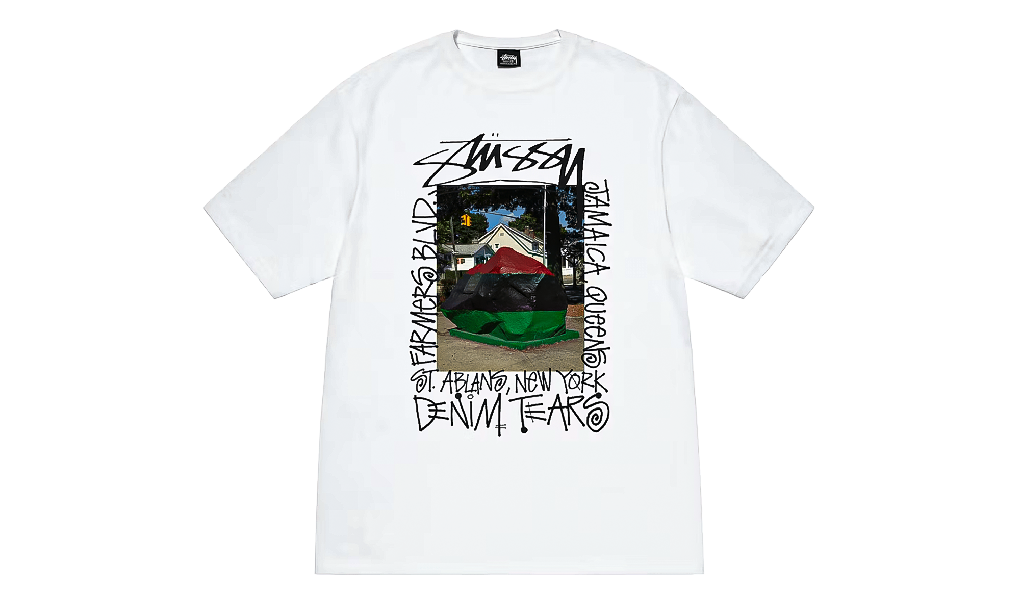 Stussy Farmers Blvd Short Sleeve Tee Shirt "White" DT309