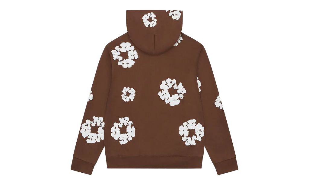Cotton Wreath Zip Hoodie "Brown" DT451