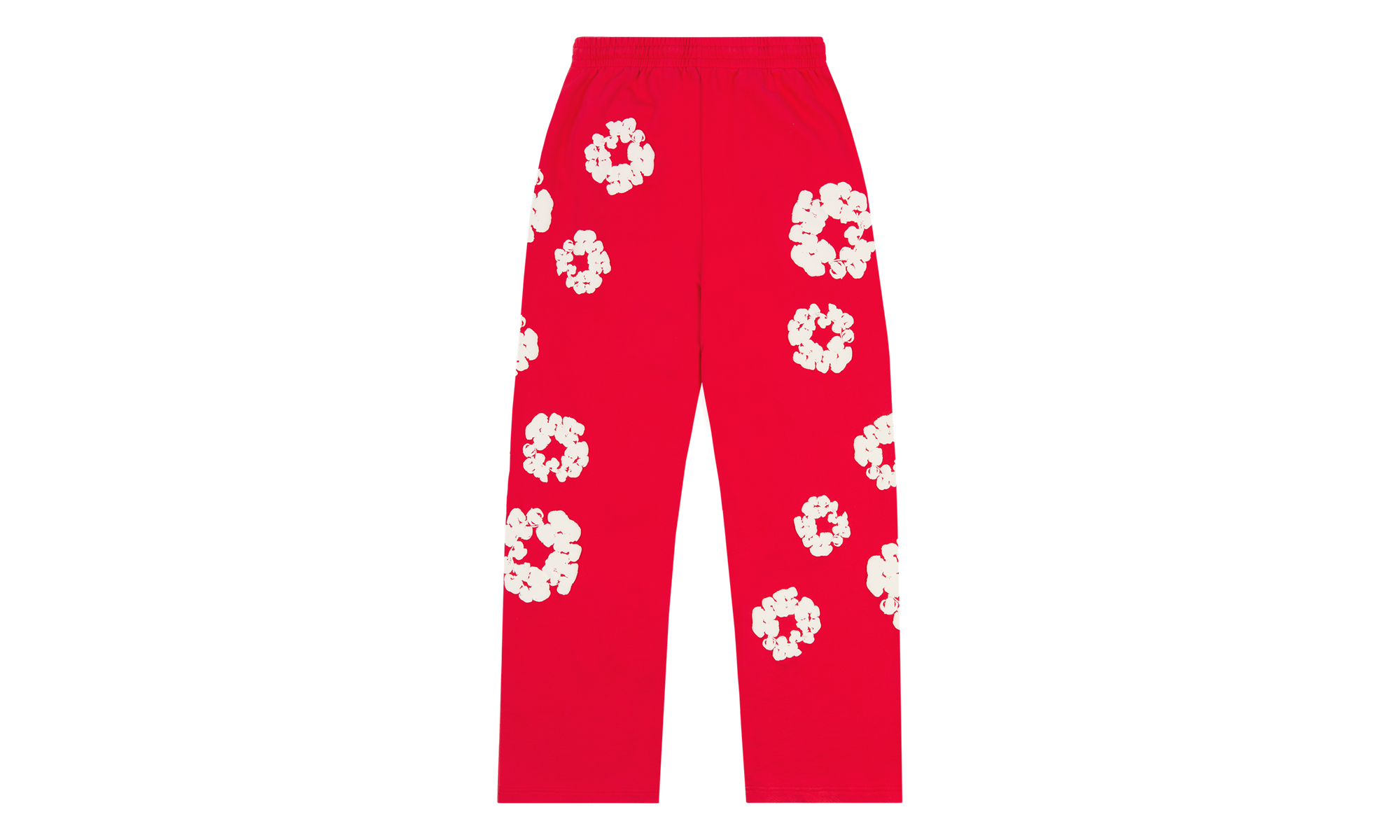 Cotton Wreath Baggy Sweatpants "Red" DT161