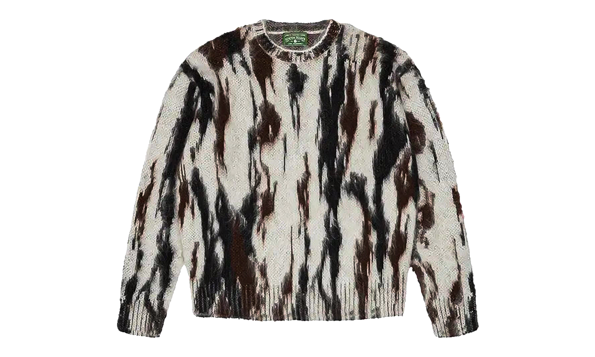 Camo Mohair Crewneck Sweatshirt "White" DT550