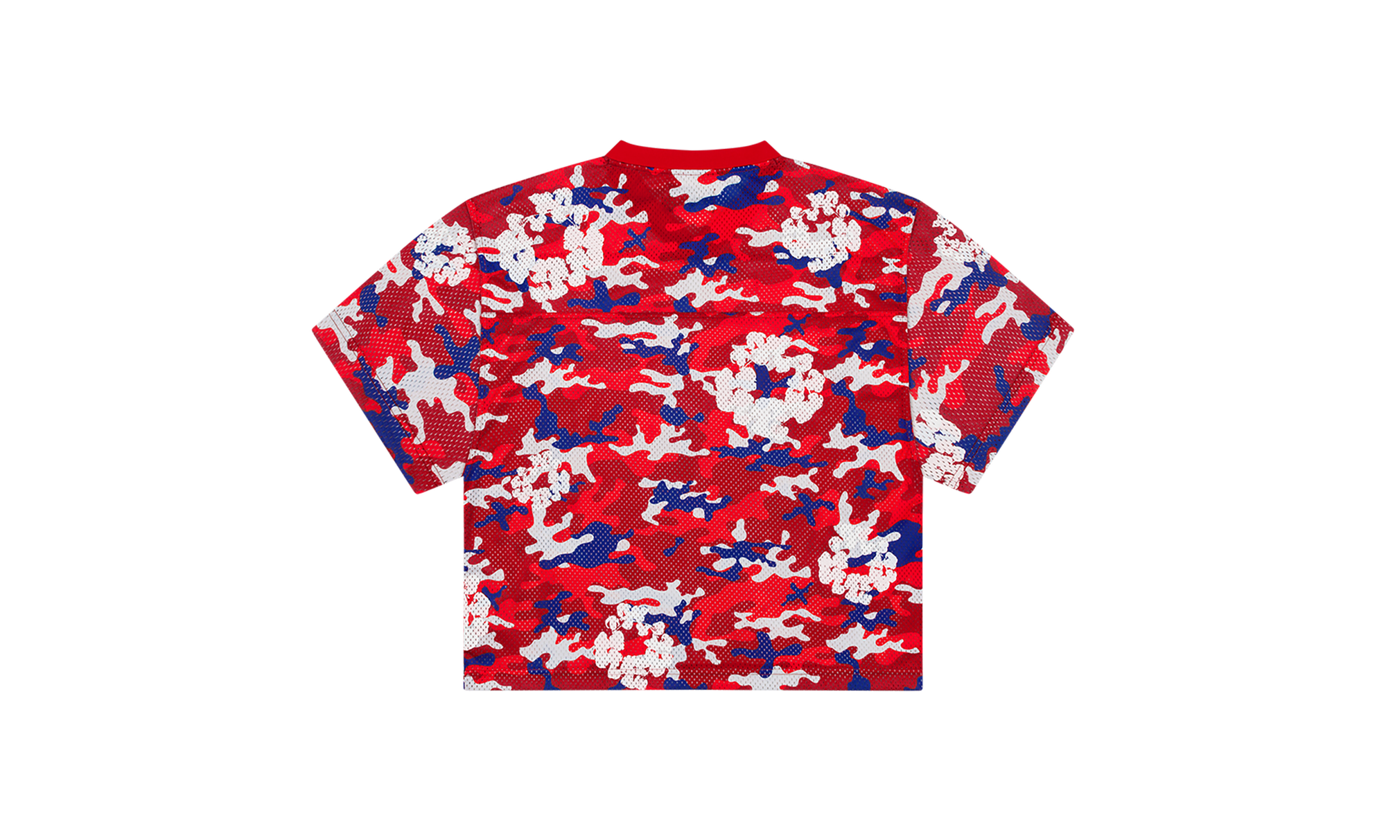 Camo Cotton Wreath Mesh Football Top "Red" DT171
