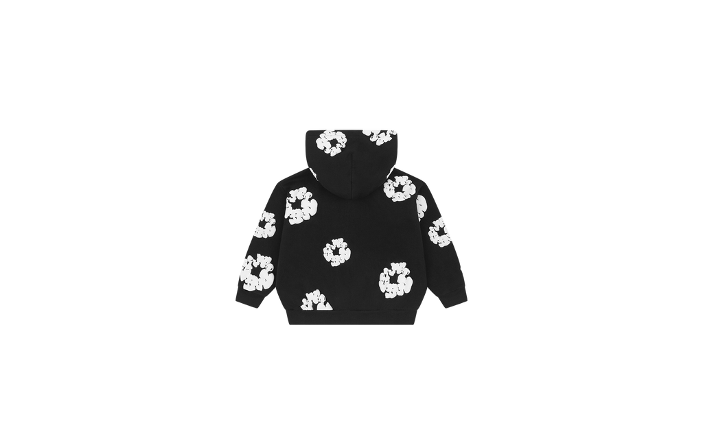 Kids Cotton Wreath Zip Hoodie "Black" DT145