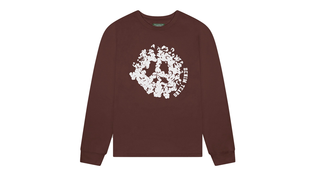 Peace Wreath Long Sleeve Tee "Brown" DT215
