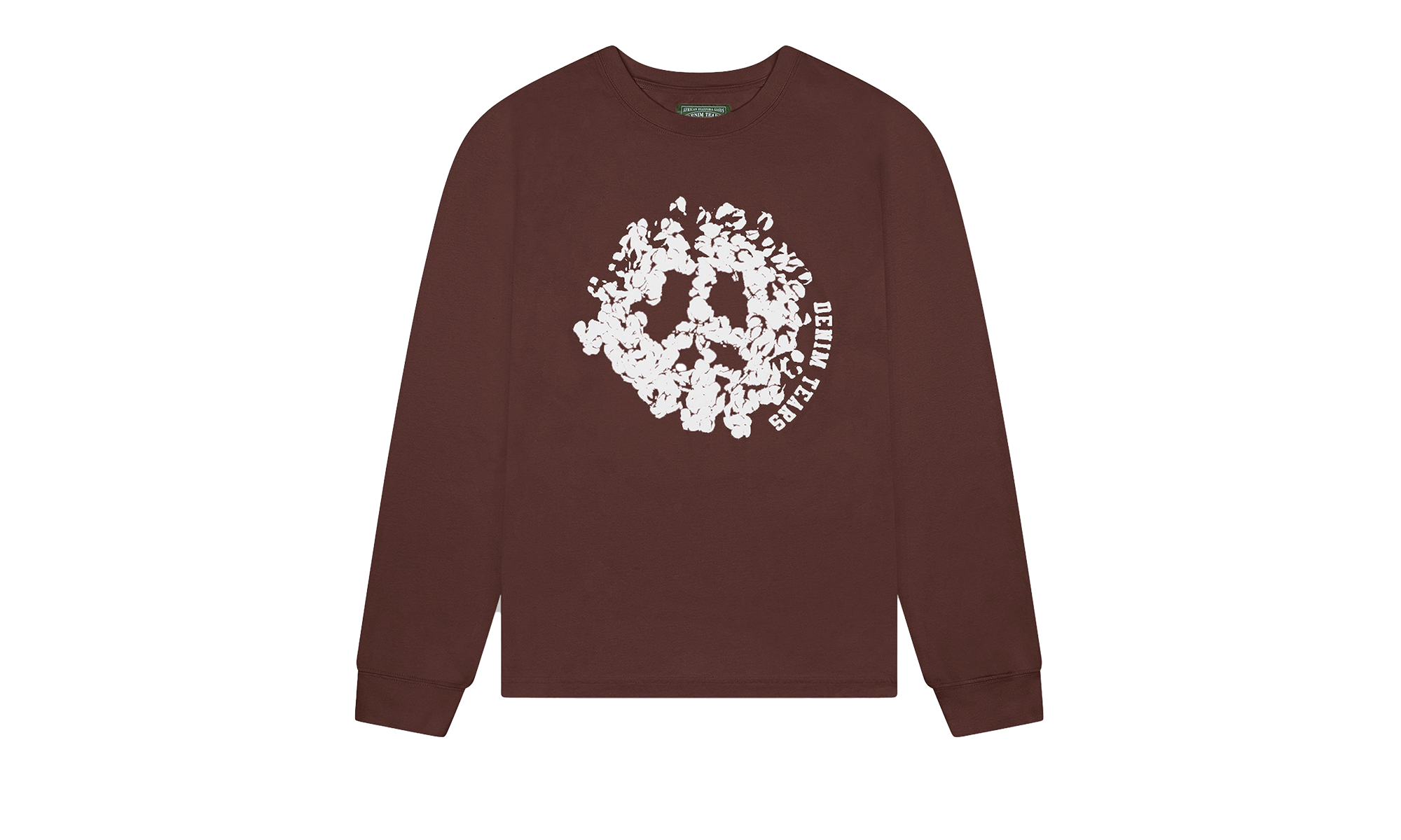 Peace Wreath Long Sleeve Tee "Brown" DT215