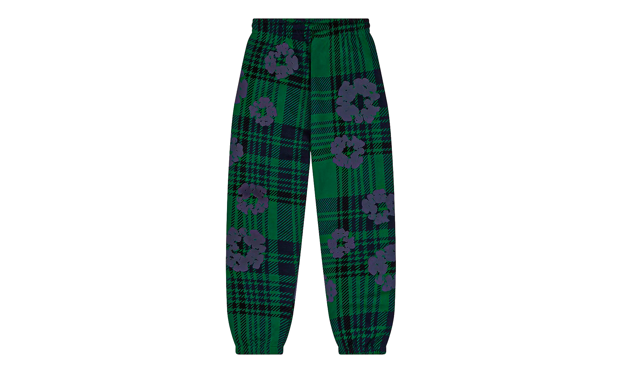 Plaid Cotton Wreath Sweatpants "Green" DT386