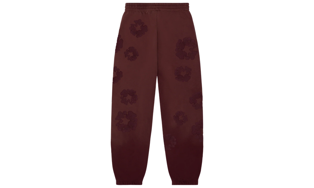 Faded Mono Cotton Wreath Sweatpants "Beet Root" DT249