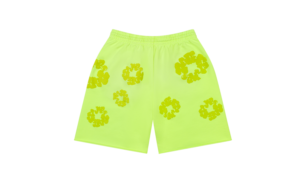Mono Cotton Wreath Sweat Shorts "Neon Green" DT112