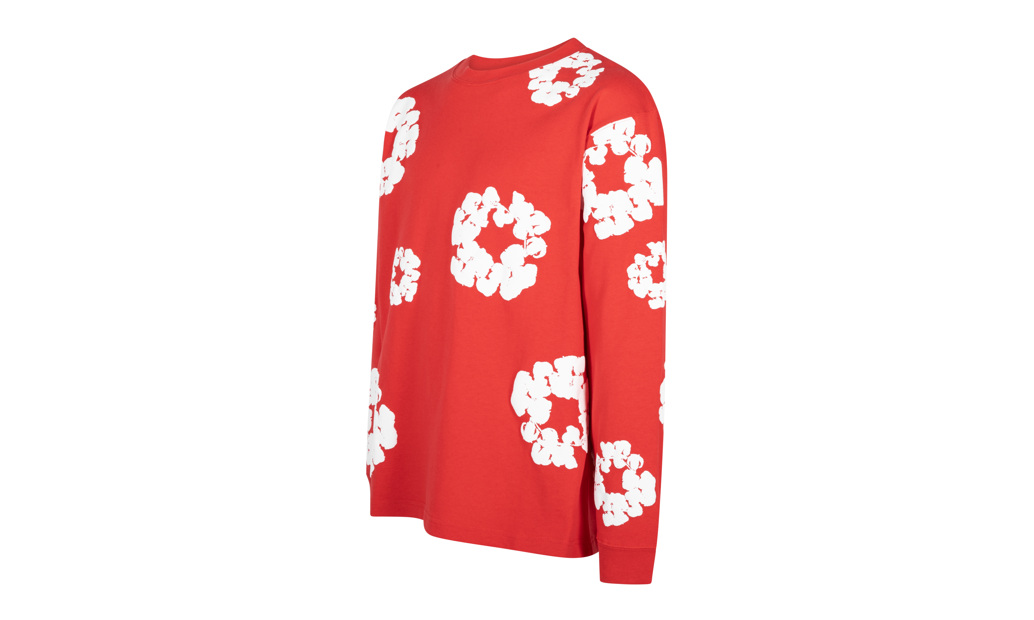 Long Sleeve Cotton Wreath Tee "Red" DT057