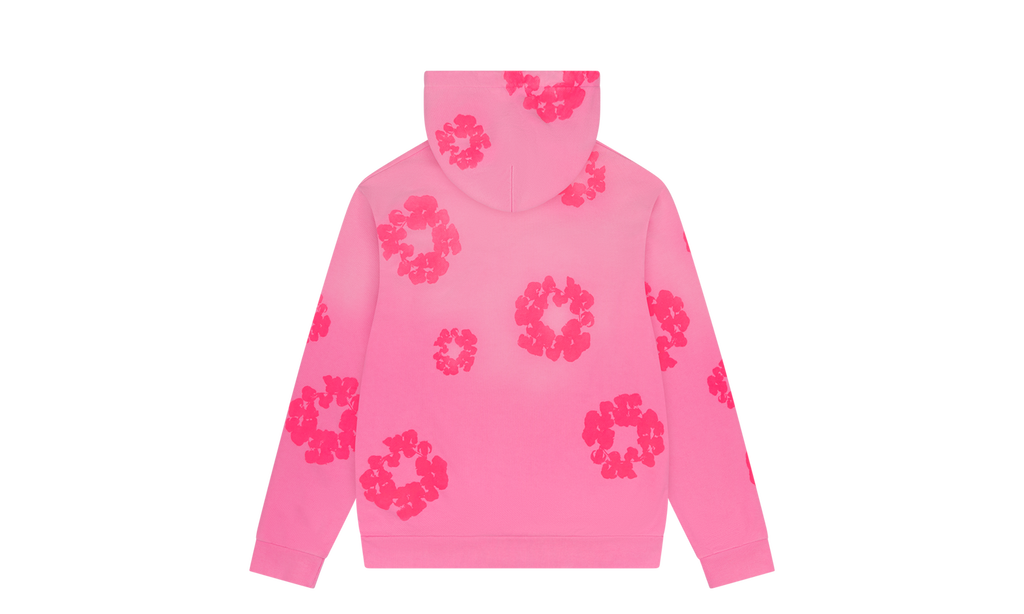 Mono Cotton Wreath Hoodie "Pink" DT107