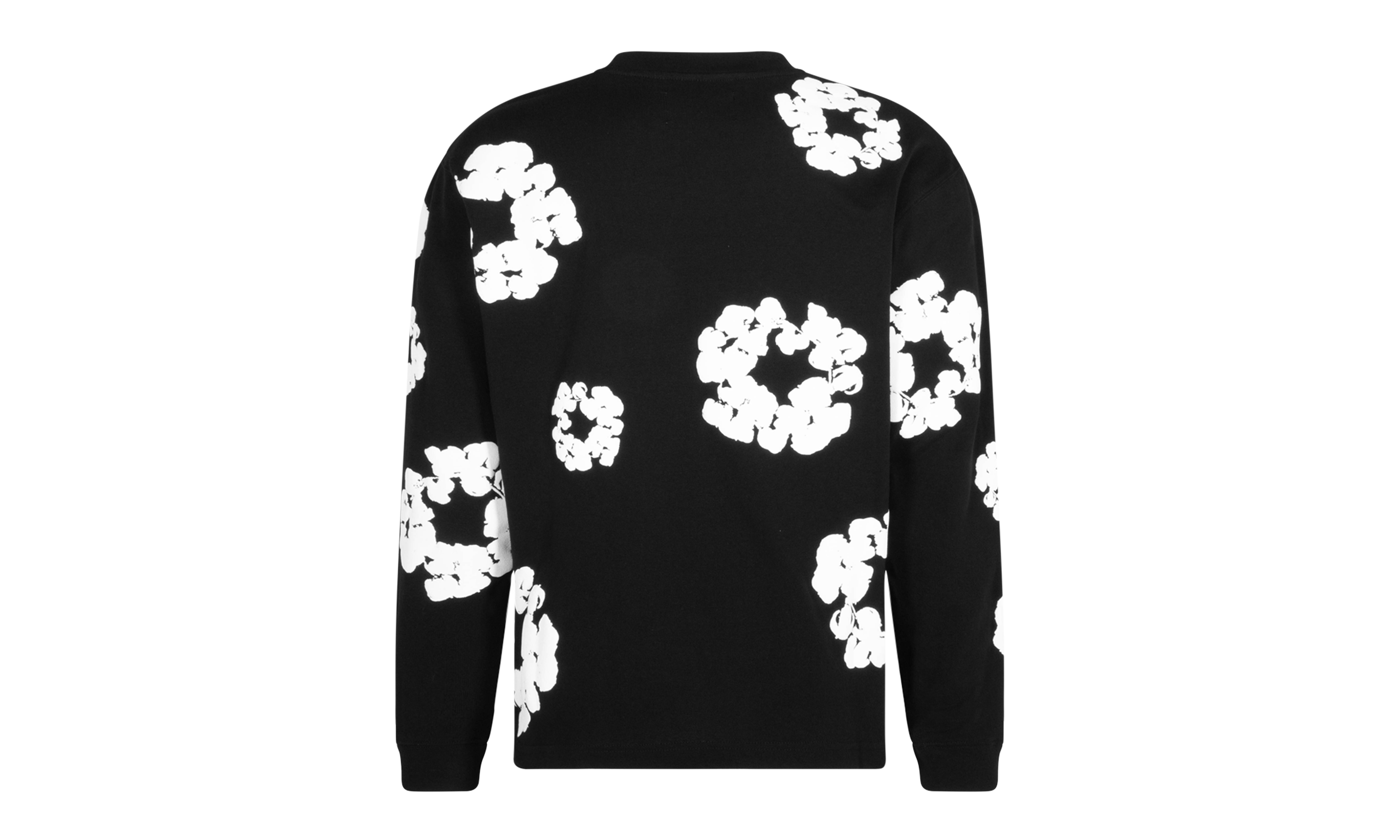 Long Sleeve Cotton Wreath Tee "Black" DT053