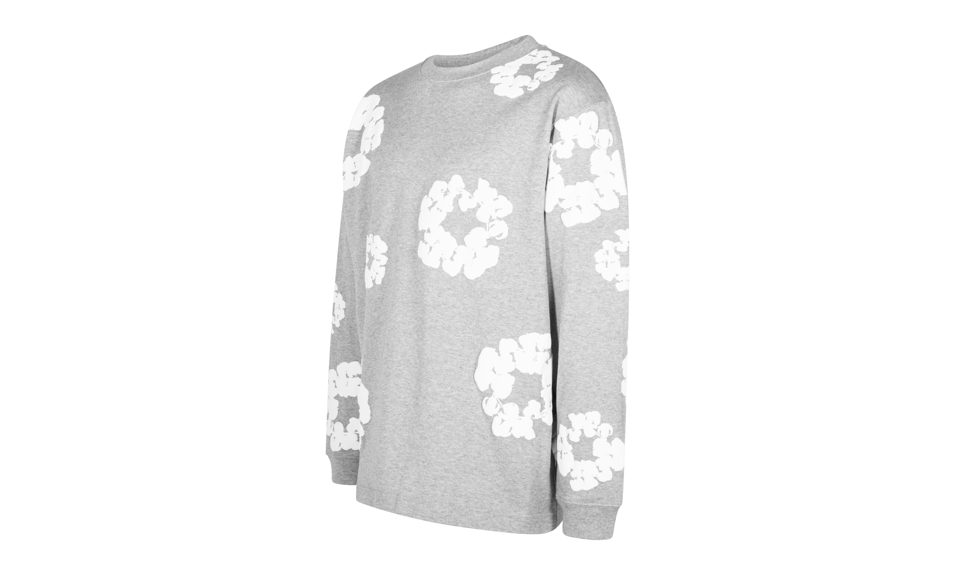 Long Sleeve Cotton Wreath Tee "Grey" DT055