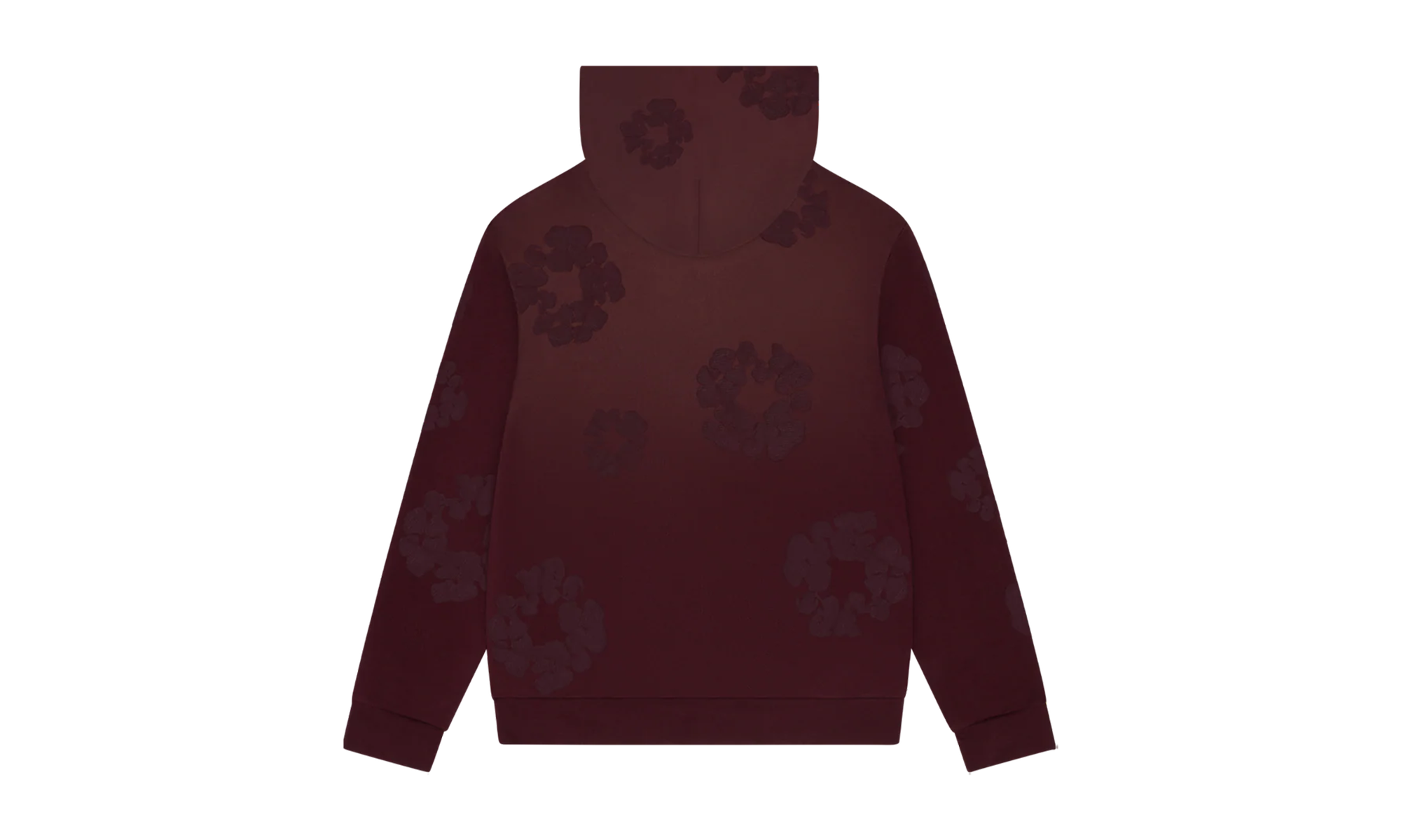 Faded Mono Cotton Wreath Hoodie "Beet Root" DT248