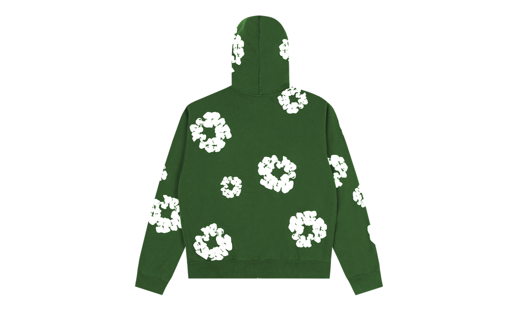 Cotton Wreath Zip Hoodie Green "Green" DT158