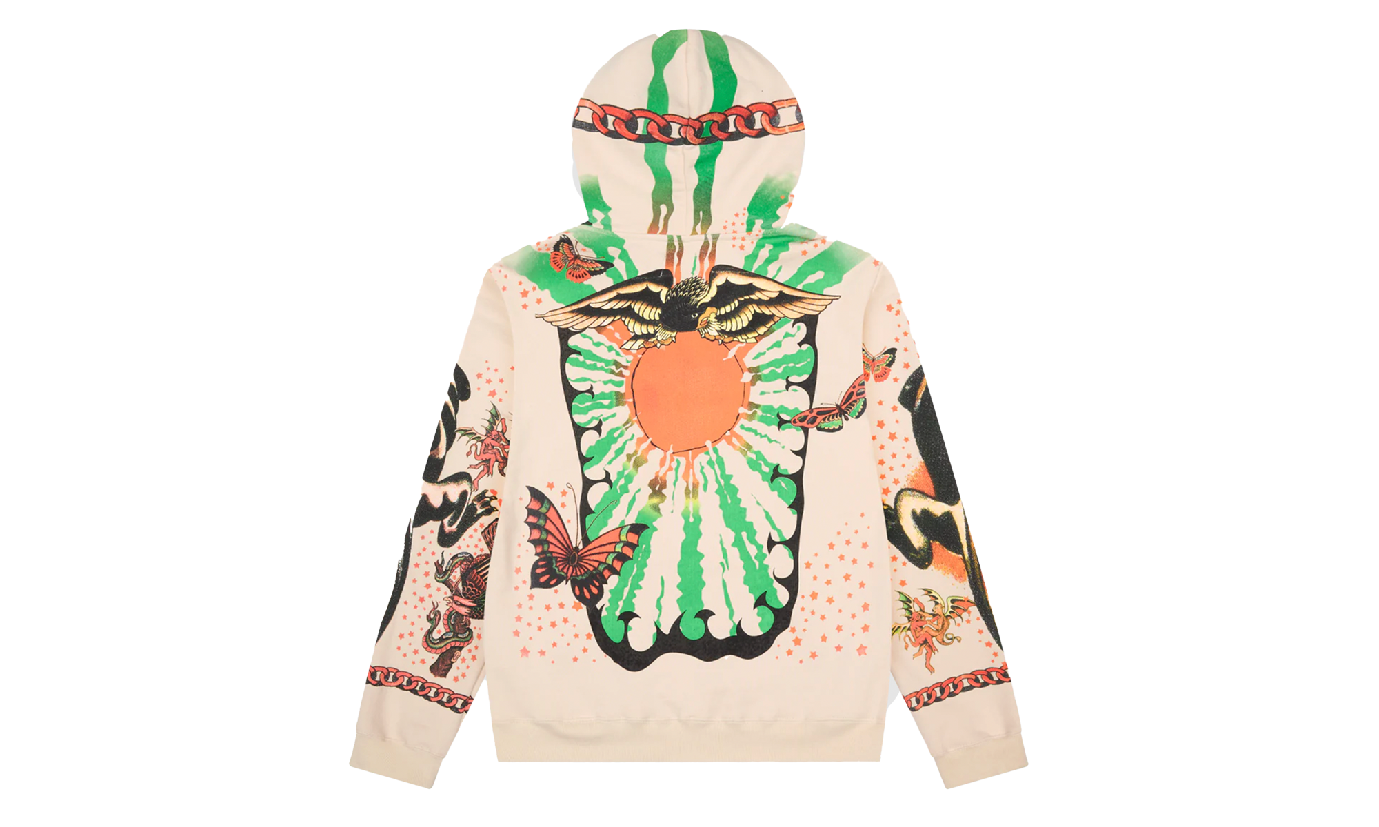 Tattoo Pullover Hoodie "Cream" DT579