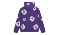 Cotton Wreath Zip Hoodie "Purple" DT424