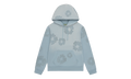 Faded Mono Cotton Wreath Hoodie "Light Blue" DT245