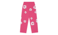Rhinestone Cotton Wreath Sweatpants "Pink" DT515
