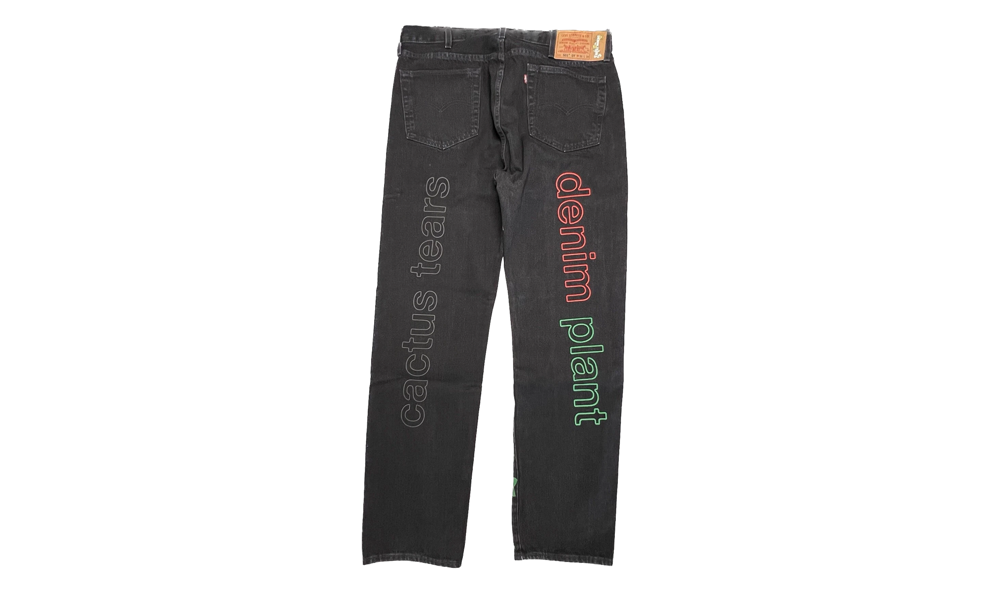 Cactus Tears Denim Plant Jeans "Black" DT185