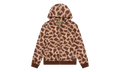 Faux Fur Giraffe Print Hoodie "Brown" DT547