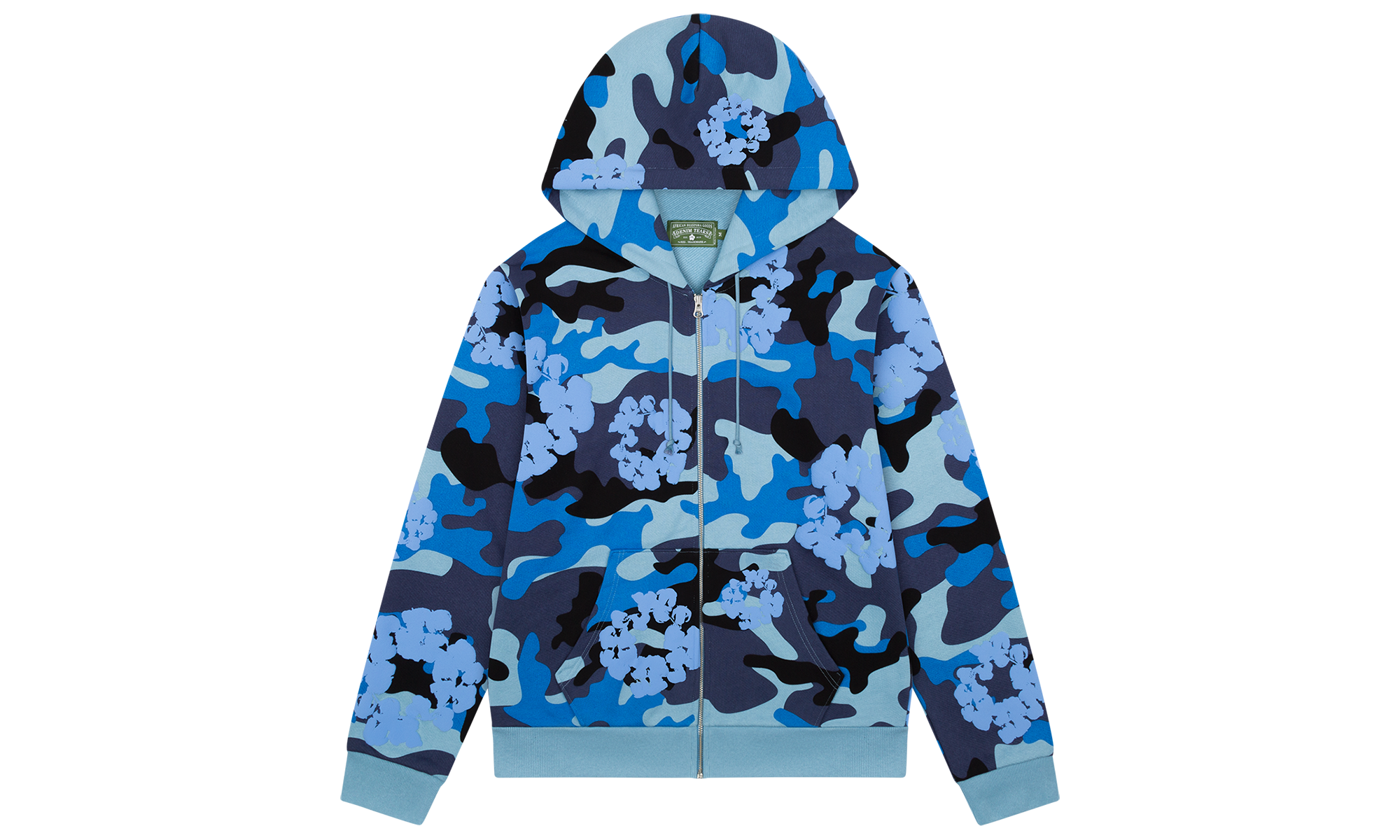 Cotton Wreath Zip Hoodie "Camo" DT127