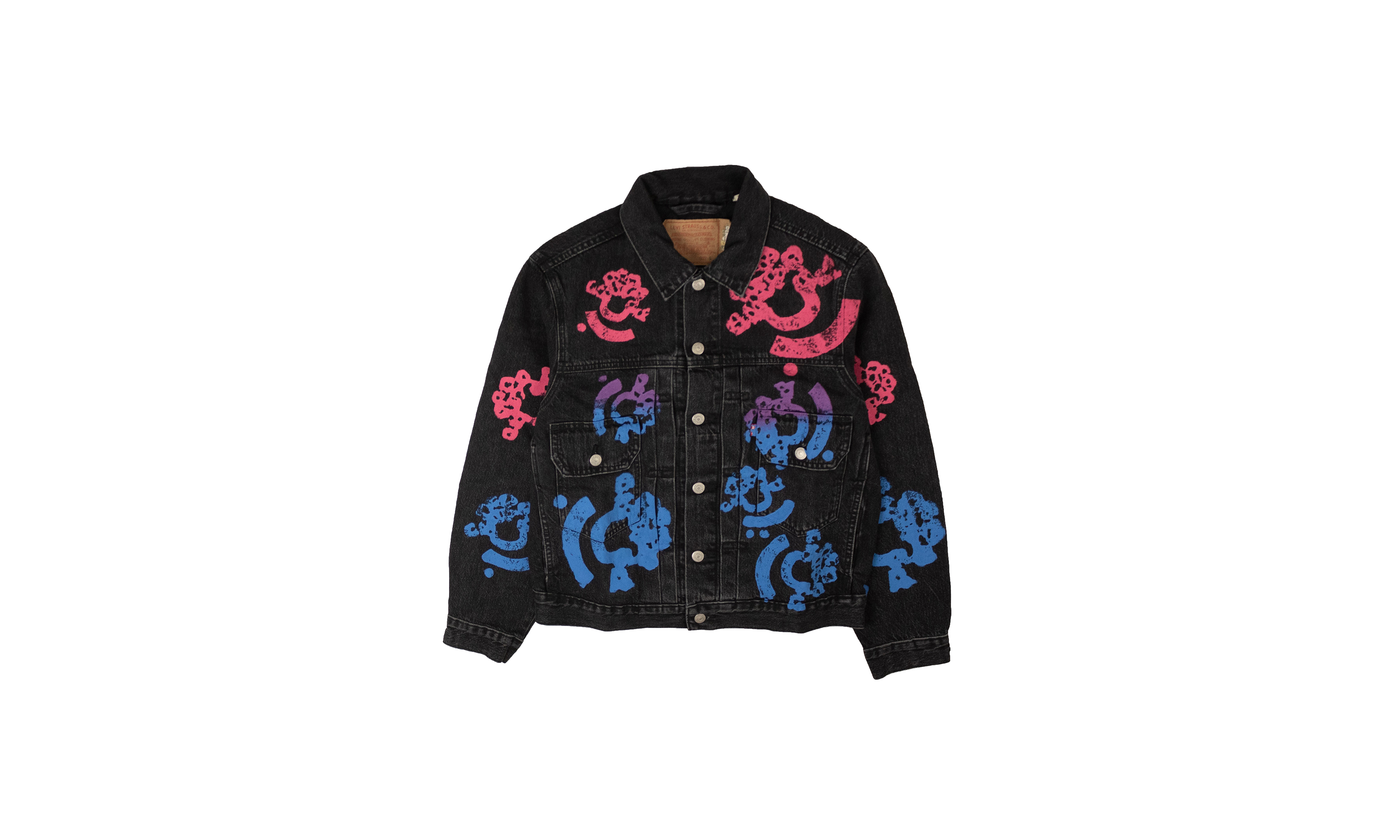 Bstroy Tears Type-2 Denim Trucker Jacket "Black" BSTROY_TEARS_TYPE_2_WASHED_BLACK