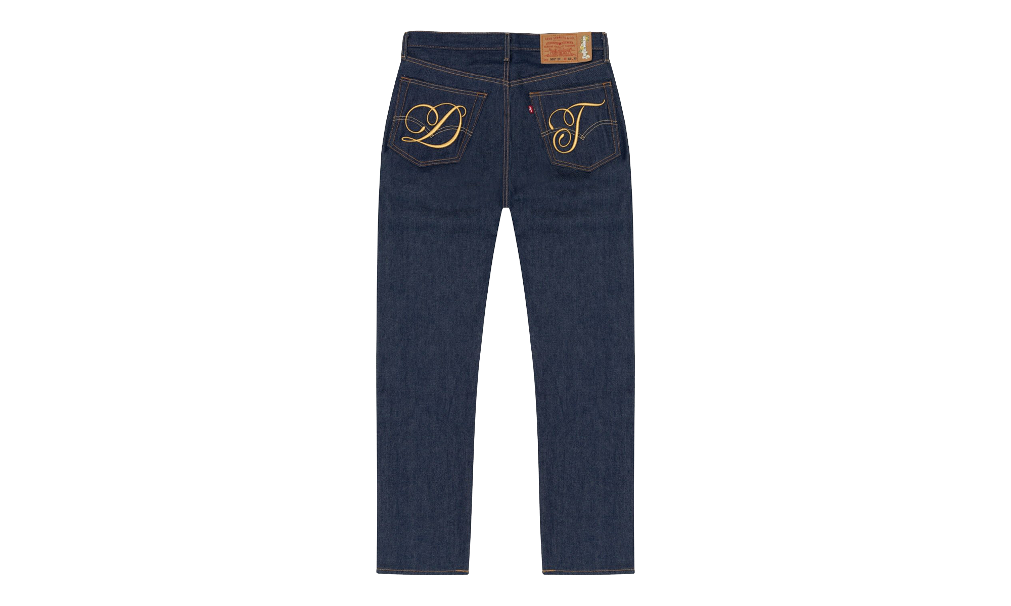 DT Metallic Gold Script 501 "Selvedge" DT398