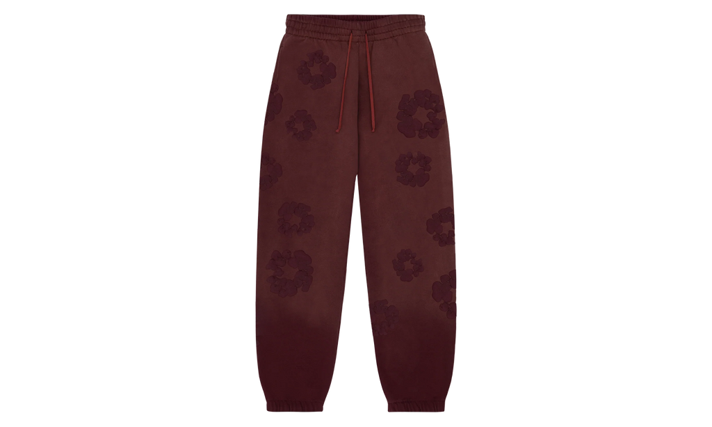 Faded Mono Cotton Wreath Sweatpants "Beet Root" DT249
