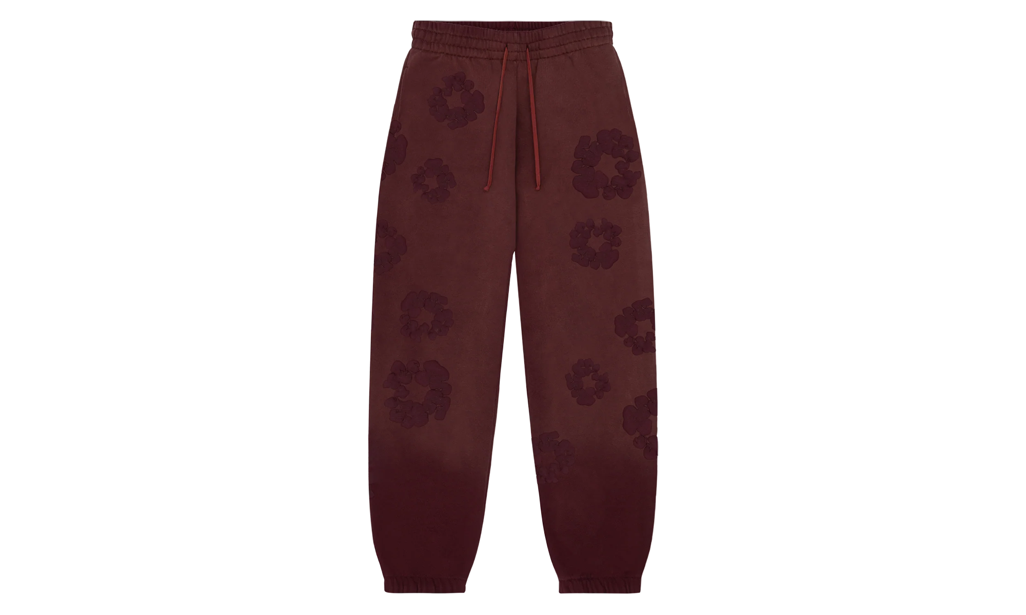 Faded Mono Cotton Wreath Sweatpants "Beet Root" DT249