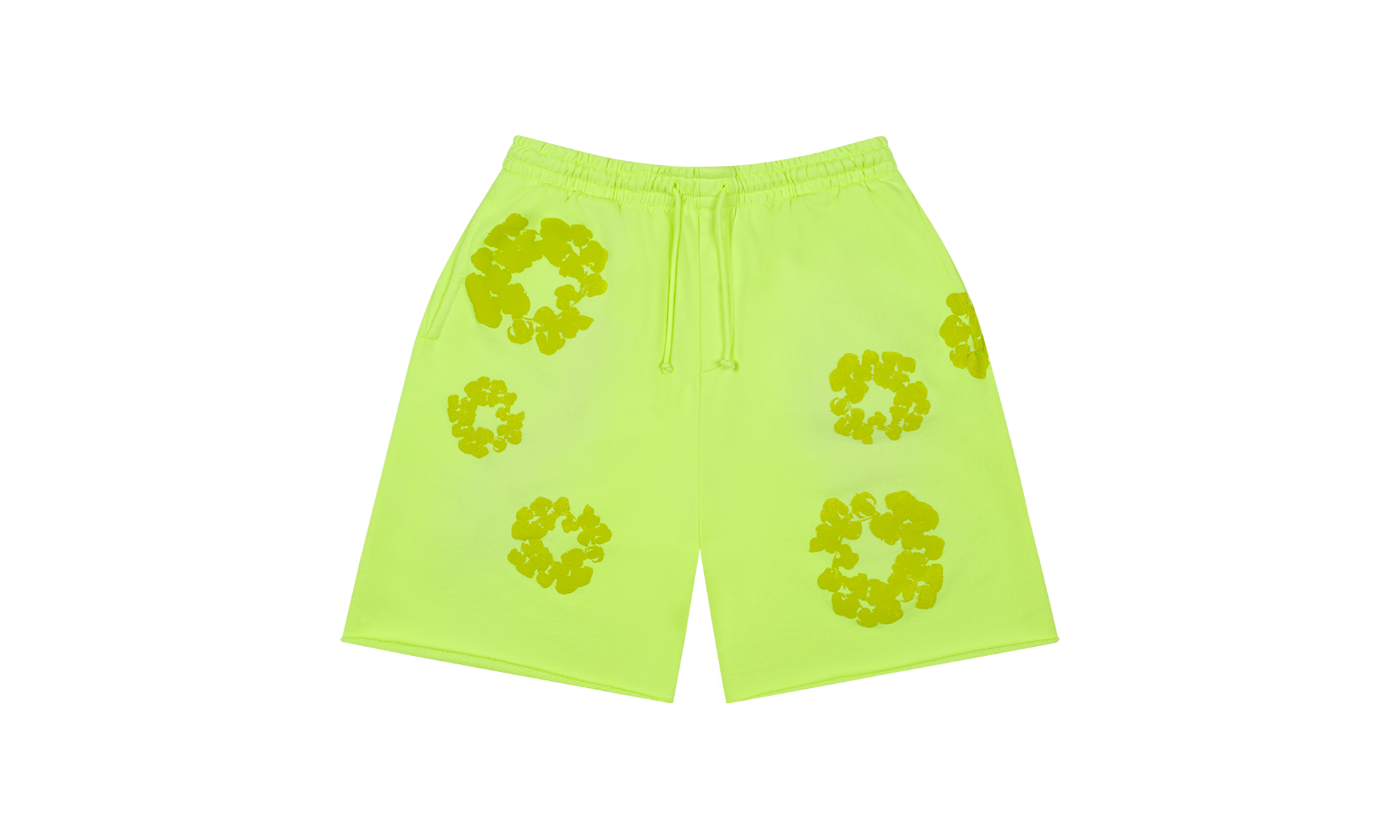 Mono Cotton Wreath Sweat Shorts "Neon Green" DT112