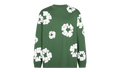 Long Sleeve Cotton Wreath Tee "Green" DT054