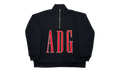 ADG Inc. Quarter Zip Sweatshirt "Navy Blue / Red" DT604