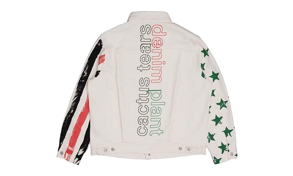Cactus Tears Denim Plant Jacket "white" DT195