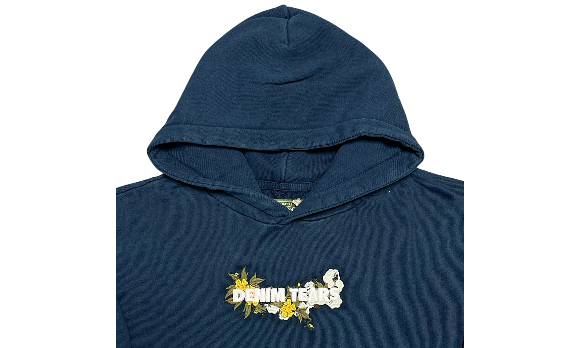 Embroidered Floral Logo Hoodie "Navy" DT282