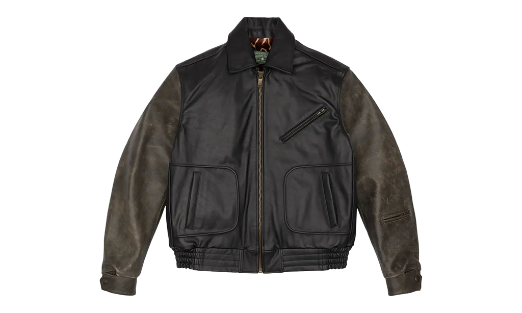 Leather Moto Jacket "Black" DT455
