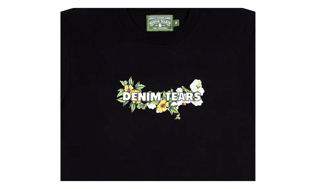 Floral Logo Short Sleeve Tee "Black" DT361