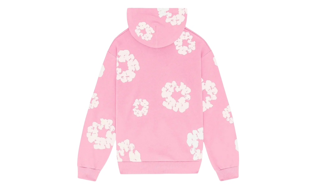 The Cotton Wreath Zip Hooded Sweatshirt "Pink" DT330