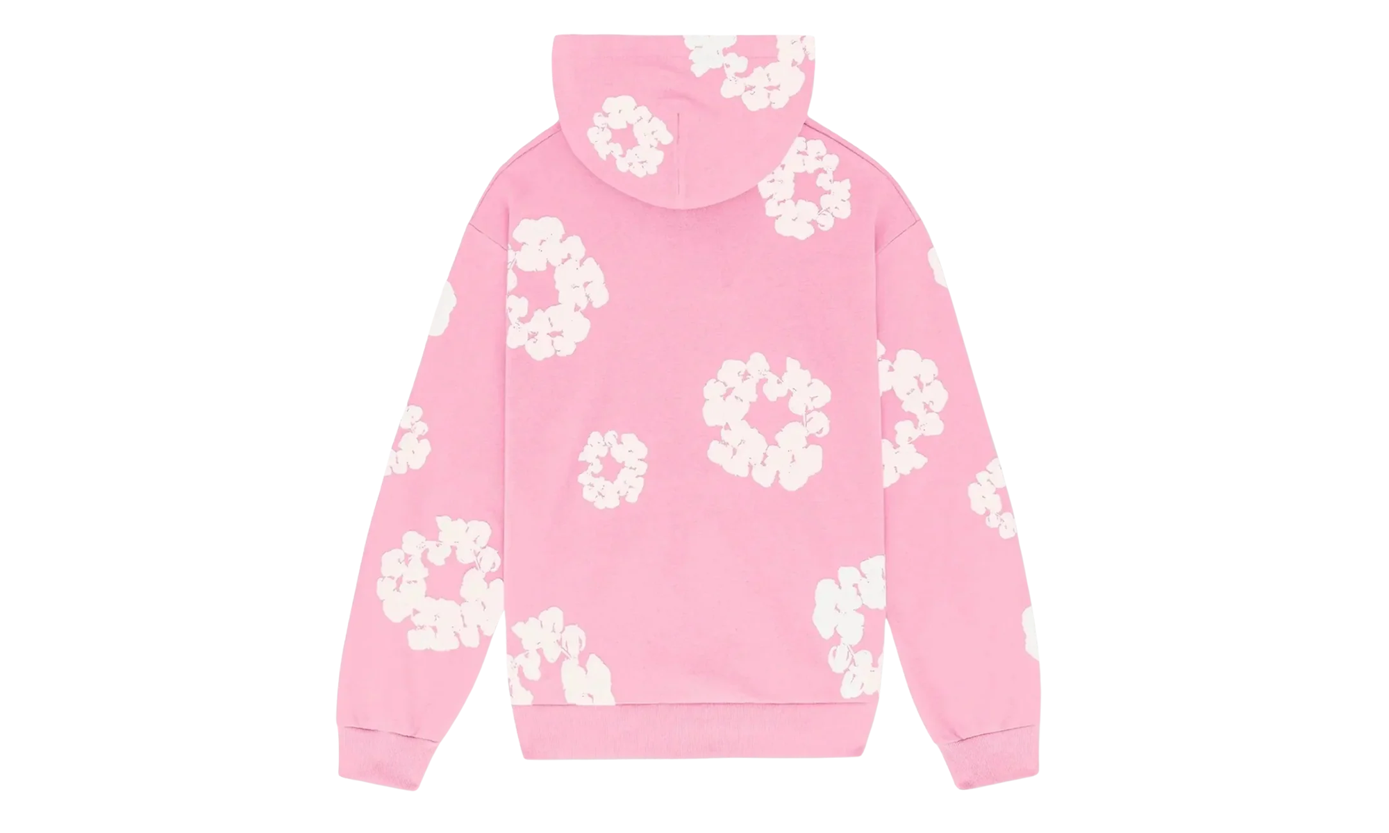 The Cotton Wreath Zip Hooded Sweatshirt "Pink" DT330