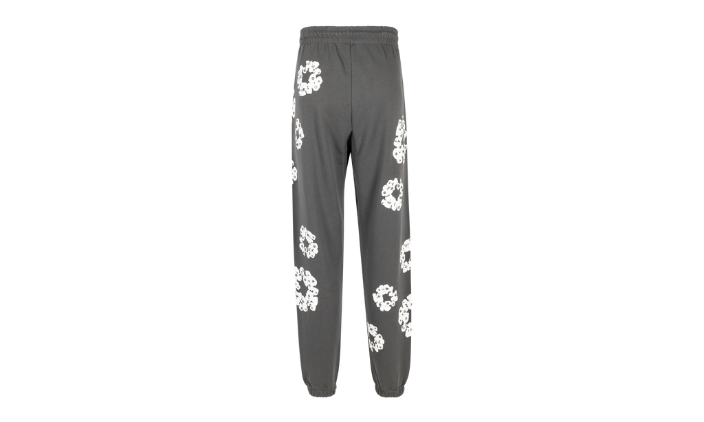 Rhinestone Cotton Wreath Sweatpants "Vintage Black" DT029
