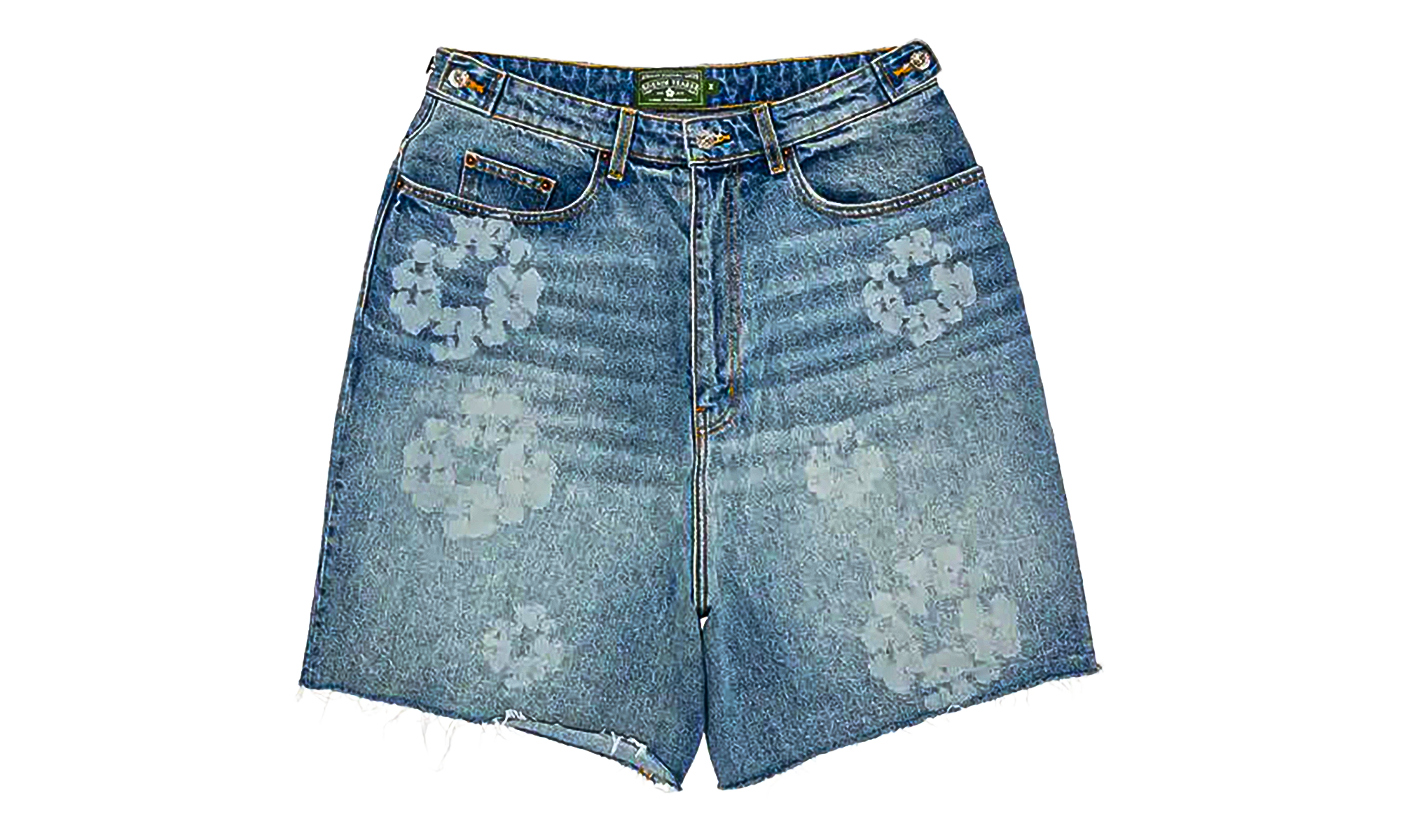 Laser Wreath Denim Short "Light Wash" DT388