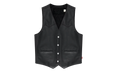 Tracy’s King Tut Patch Leather Vest "Black" DT609
