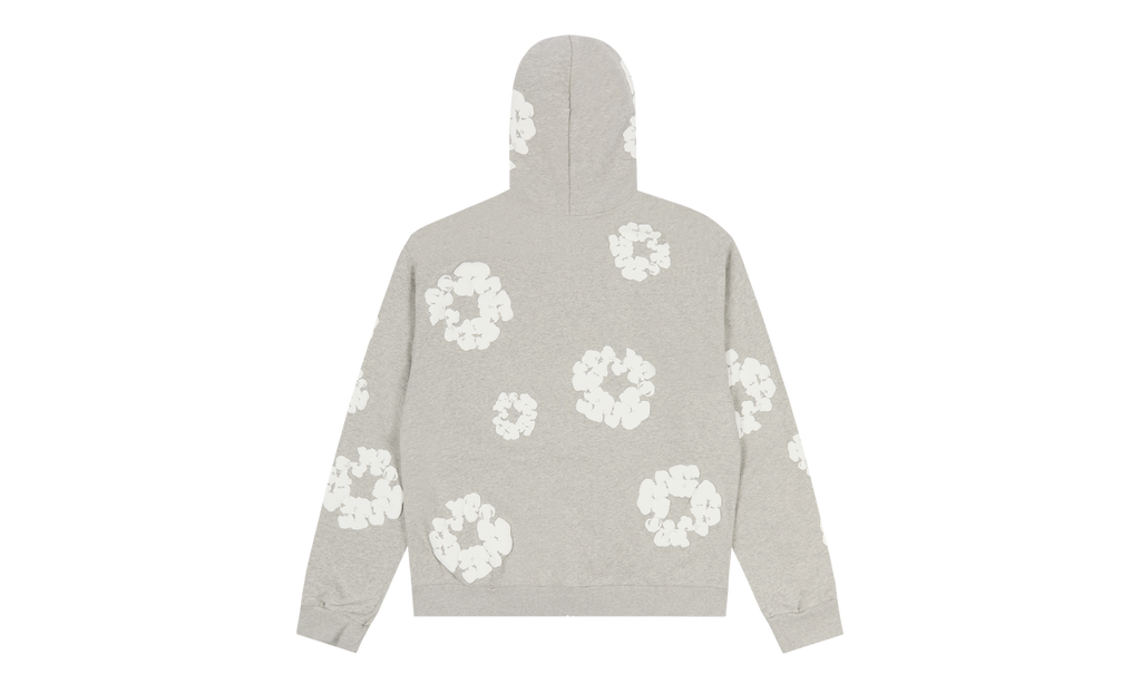 Cotton Wreath Zip Hoodie "Grey" DT155