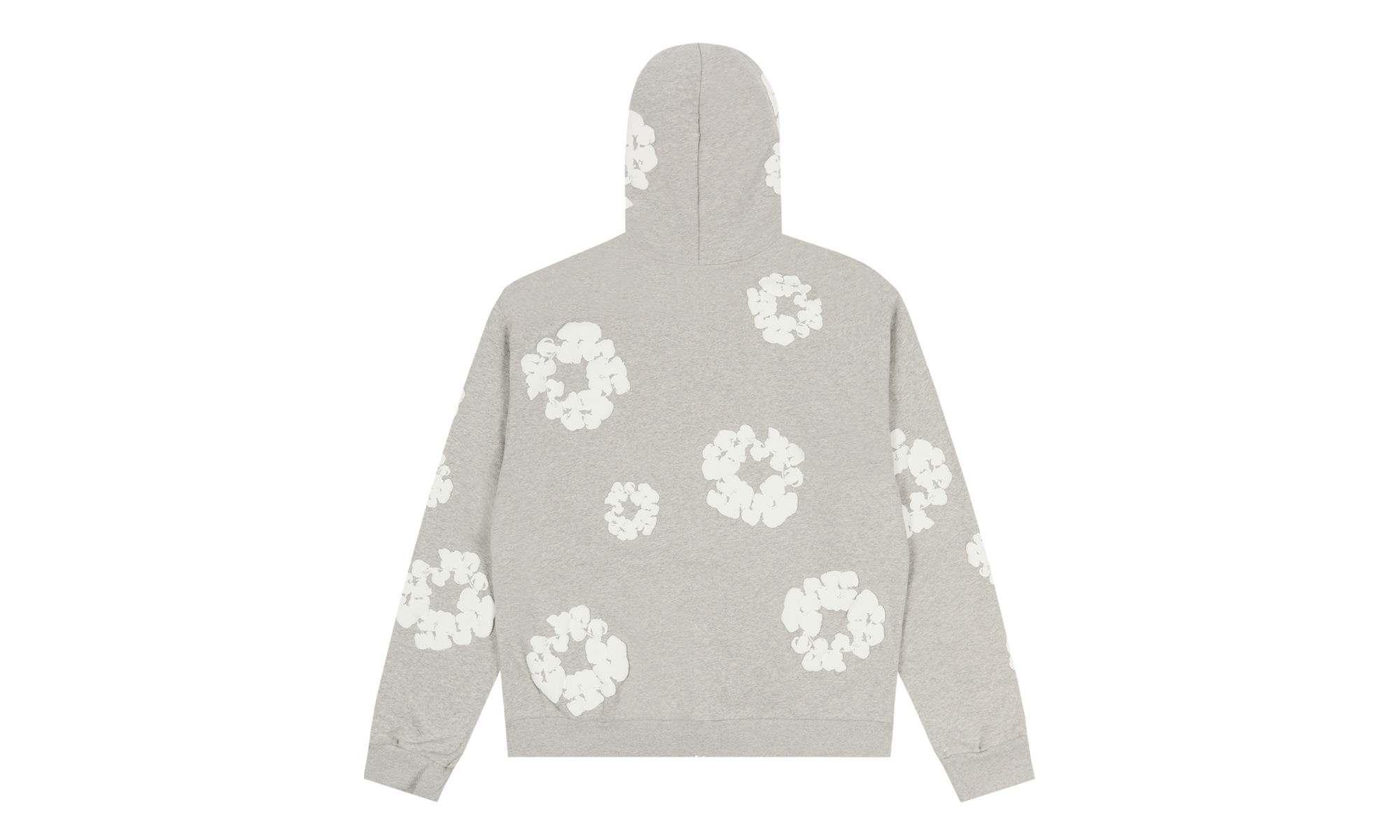 Cotton Wreath Zip Hoodie "Grey" DT155