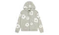 Cotton Wreath Zip Up Hooded Sweatshirt "Grey" DT373