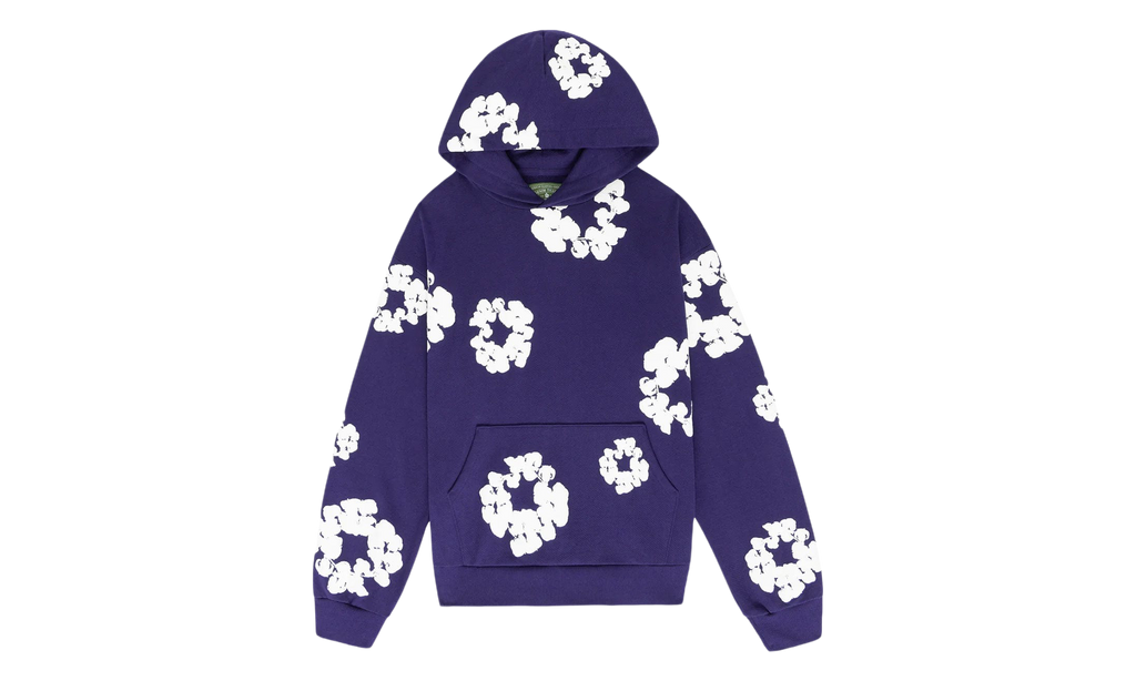 Cotton Wreath Hooded Sweatshirt "Purple" DT376