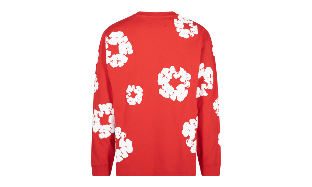 Long Sleeve Cotton Wreath Tee "Red" DT057