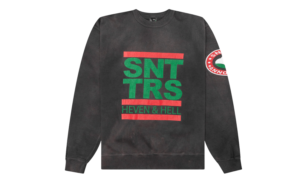 STTRS Logo Crewneck Sweatshirt "Saint Michael - Black" DT363